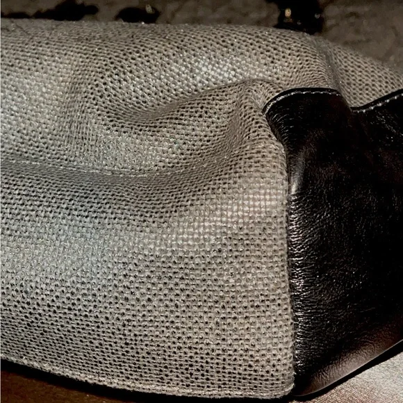 NWT! RARE Coach Audrey ED Jewel Linen NS Slim GM/Natural/Silver Tote 17022 - Picture 8 of 10